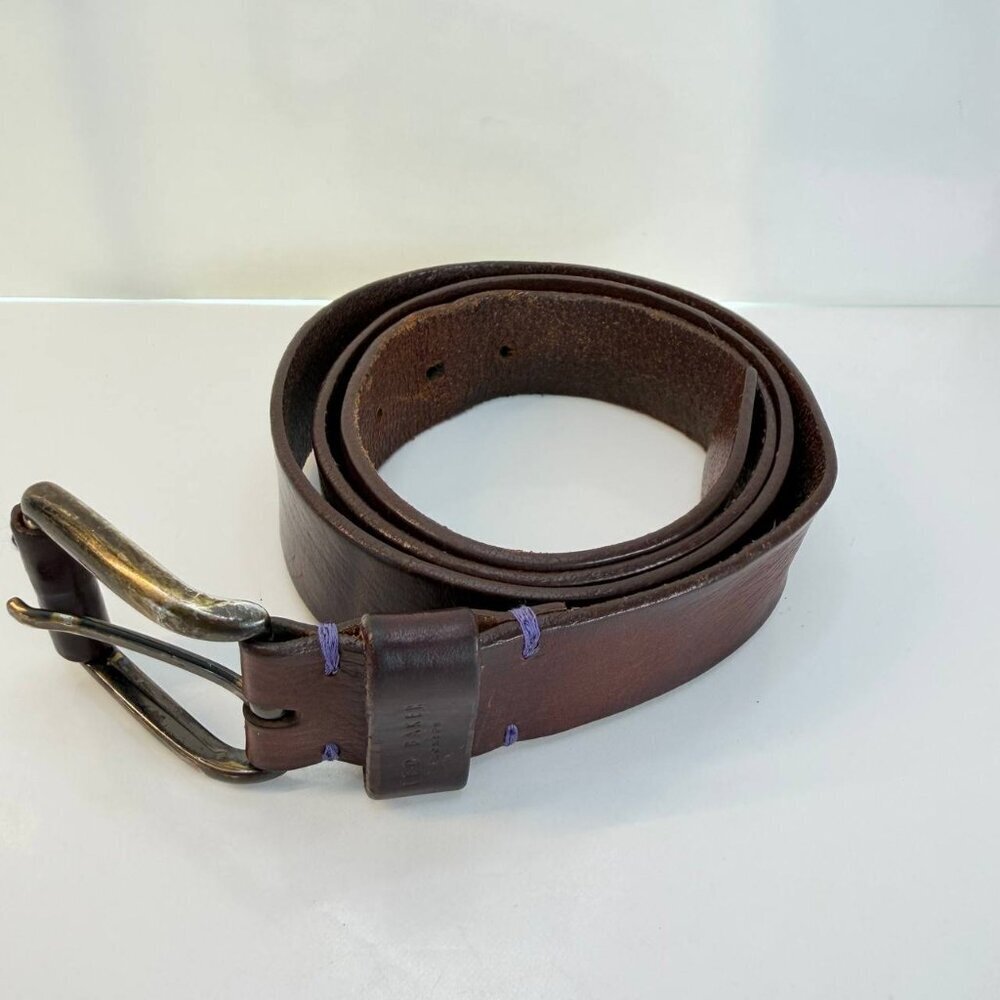 Men’s Ted Baker London Leather Belt – Made in Italy – Size 34 (110 cm) - Picture 2 of 13
